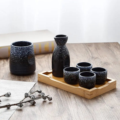 DecorBites™ Ceramic Wine Sake Set with Heater and Dispenser