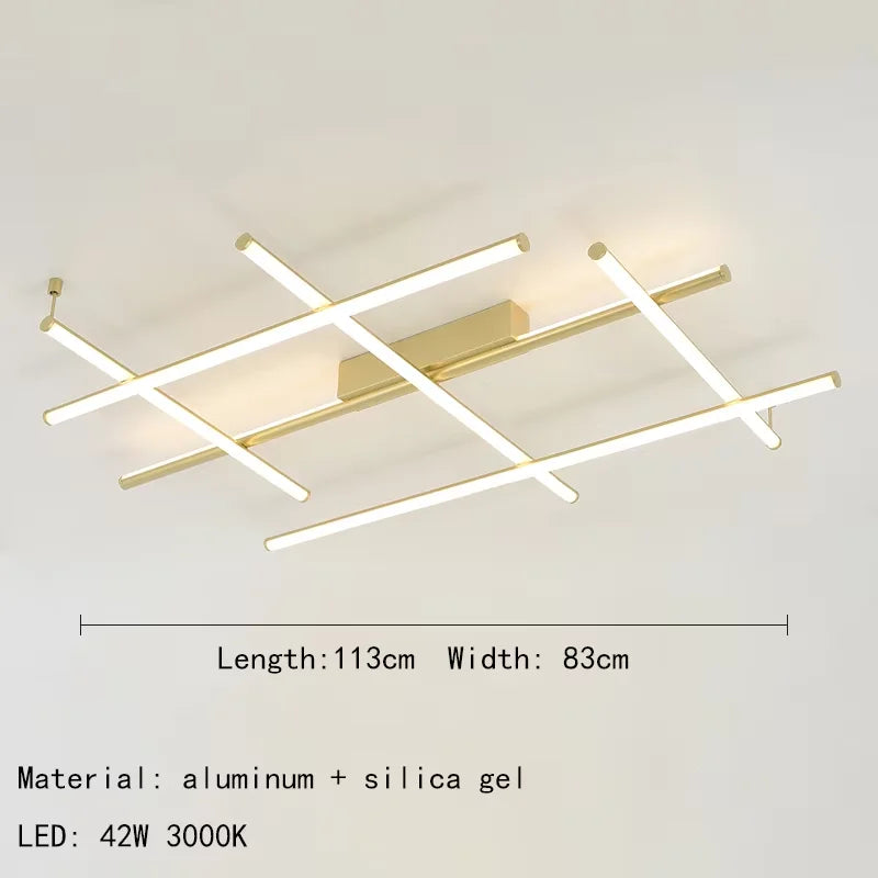 Lámpara de techo lineal LED DecorBites™ de diseño italiano, lámpara de comedor de lujo