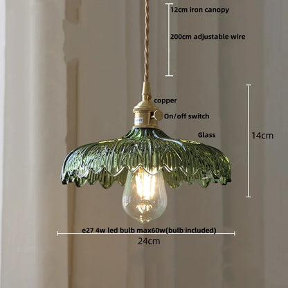 DecorBites™ Green Glass LED Pendant Lights | Nordic Modern Kitchen Hanging Lamp Fixtures