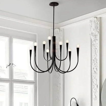 DecorBites™ Gold Metal Chandelier: Modern Nordic LED Lighting for Living Room, Kitchen, Dining Room