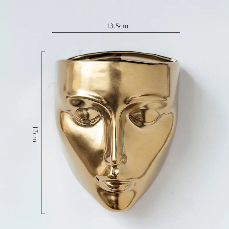 DecorBites™ Ceramic Wall-mounted Vase for Plant Pots and Flower Arrangement