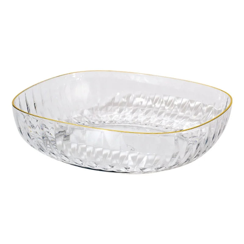 DecorBites™ Crystal Fruit Plate: Multipurpose Snack & Candy Storage Tray