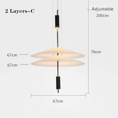 DecorBites™ LED Acrylic Ceiling Pendant Lamp for Modern Home Decor Lighting