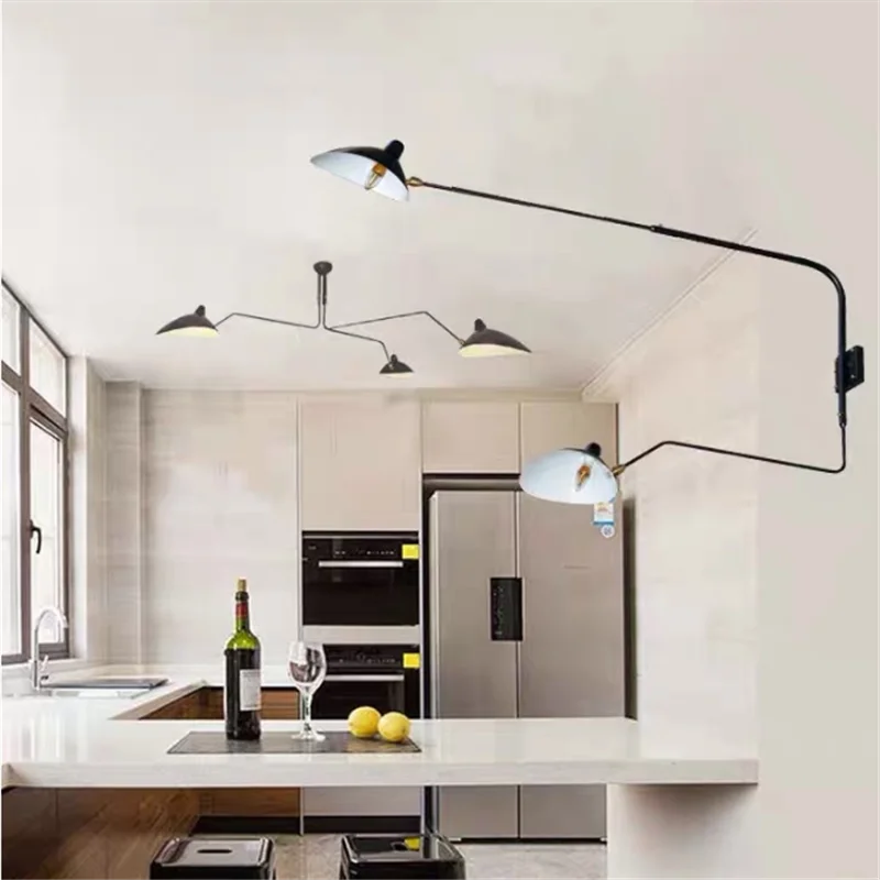 DecorBites™ Dawn Spider Serge Mouille LED Wall Lamp with Adjustable Swing Arm