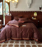 Decobites Vintage Digital Bedding Set 1000TC Egyptian Cotton Duvet Cover Set with Sheet & Pillowcases