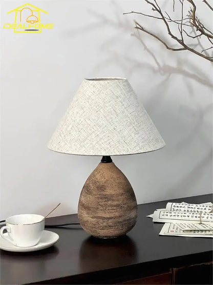 DecorBites™ Ceramic Jar LED Table Lamp for Zen Art Decor in Living Room