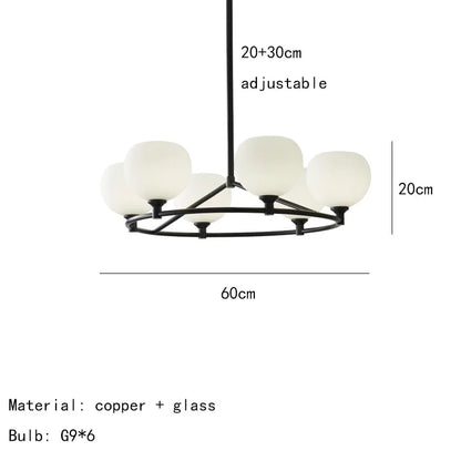 DecorBites™ Brass and White Glass Pendant Lamp with Adjustable Height