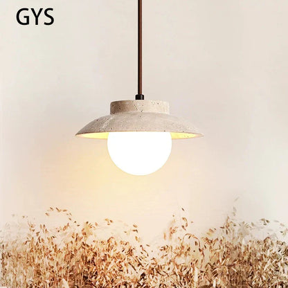 Lámpara colgante DecorBites™ Cream Stone - Lámpara de dormitorio de estilo nórdico