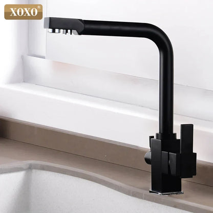 DecorBites™ Black Kitchen Faucet Mixer Tap 360° Rotation Water Features