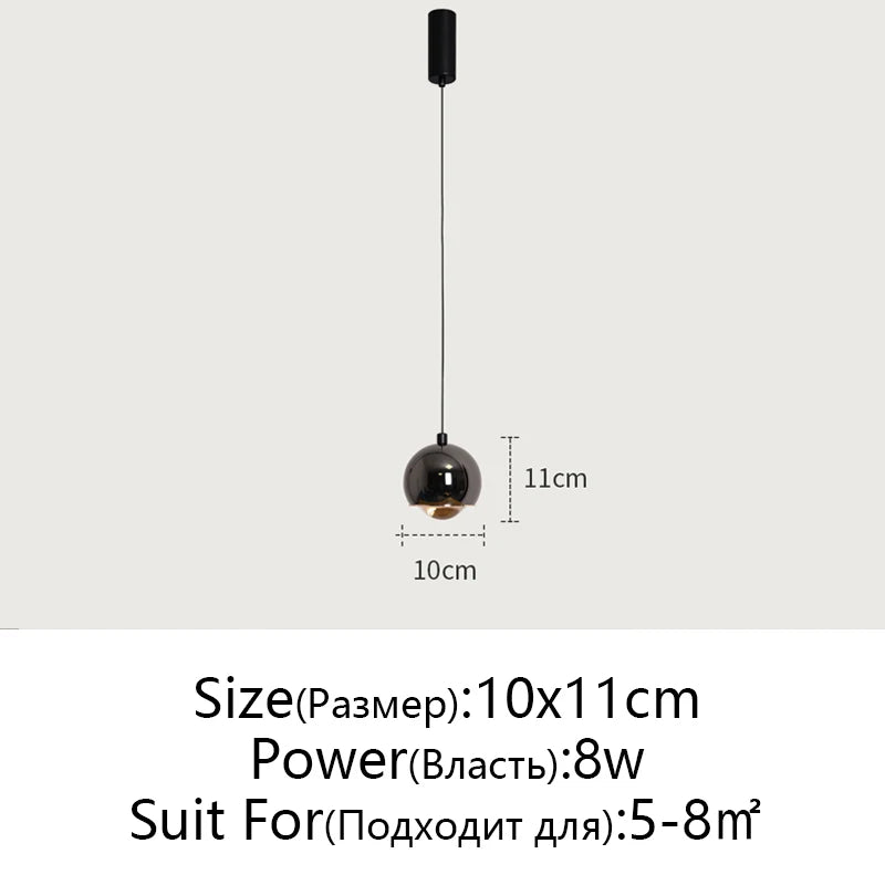 Lámpara colgante DecorBites™ con acabado dorado metálico para mesilla de noche e isla de cocina - Lámpara LED minimalista