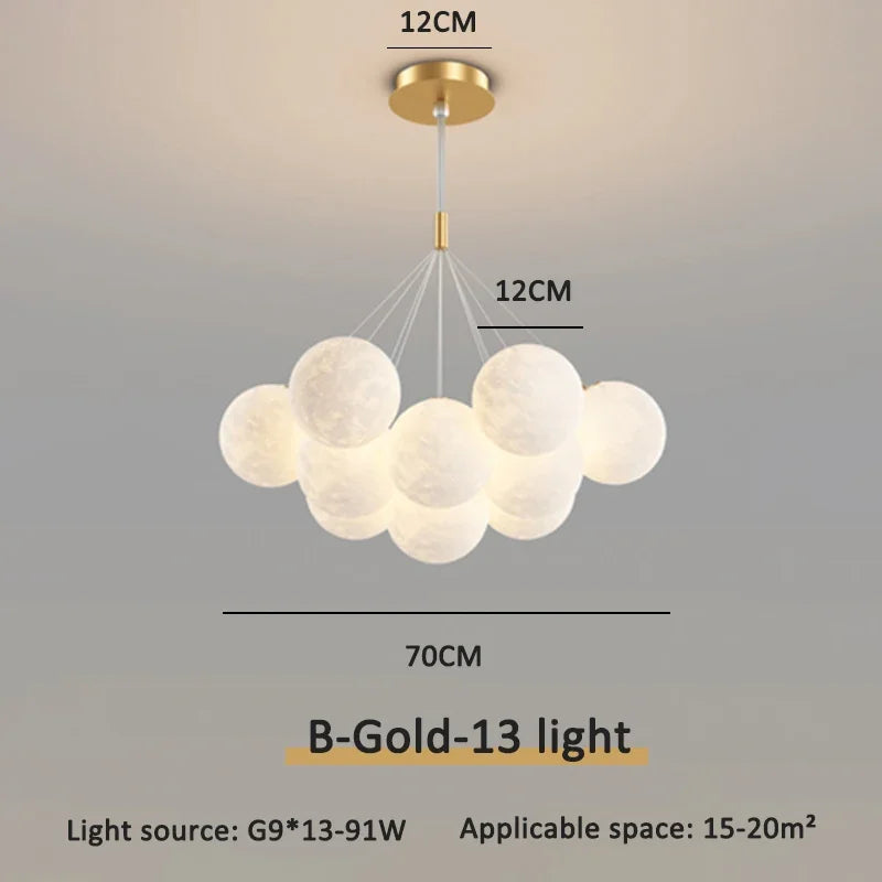 DecorBites™ Bubble Ball LED Pendant Lights: Modern Chandelier for Living Dining Bedroom Office Decor