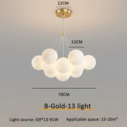 DecorBites™ Bubble Ball LED Pendant Lights: Modern Chandelier for Living Dining Bedroom Office Decor