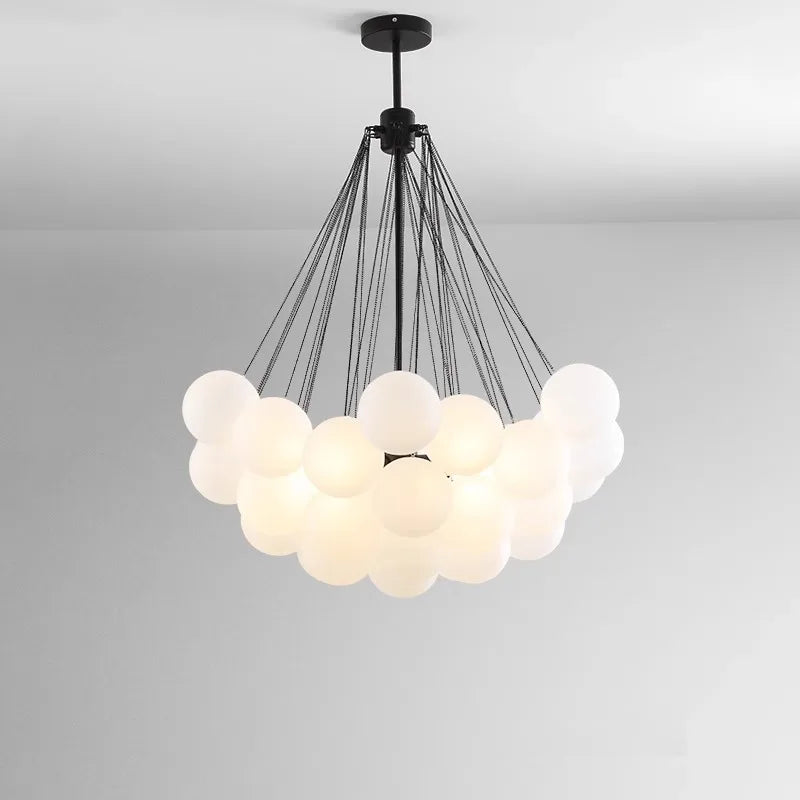 White Frosted Glass Chandelier