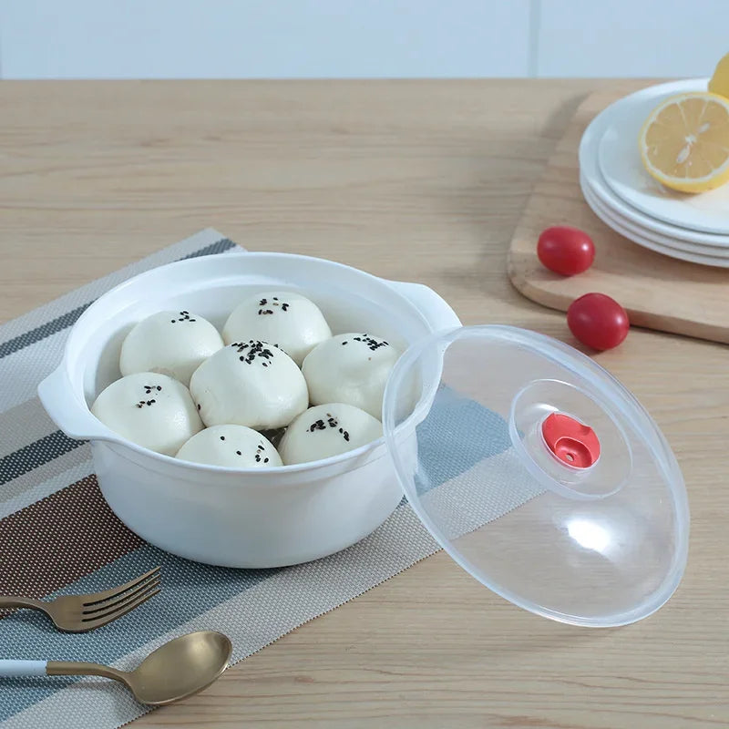 DecorBites™ Kitchen Microwave Steamer Pot for Soup Dumplings and Rice