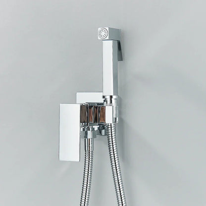 DecorBites™ Brass Bidet Faucet Mixer with Square Shower Spray