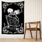 Decobites Lovers Skull Tapestry Wall Hanging Black White Romantic Skeleton Home Decor