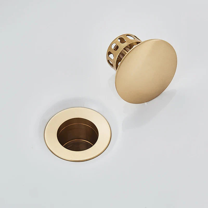 DecorBites™ Black Gold Pop Up Drain for Sink - Faucet Accessory Kit