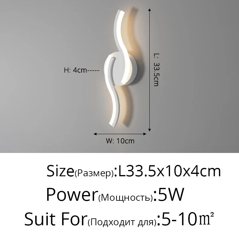 DecorBites™ LED Wall Sconces White Fixtures for Bedroom Aisle Bedside Table Closet Lighting