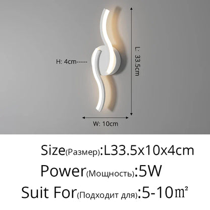 DecorBites™ LED Wall Sconces White Fixtures for Bedroom Aisle Bedside Table Closet Lighting