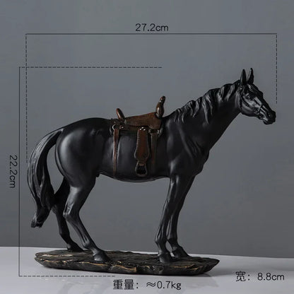 DecorBites™ Elegant Horse Resin Statue for Home Office Decor