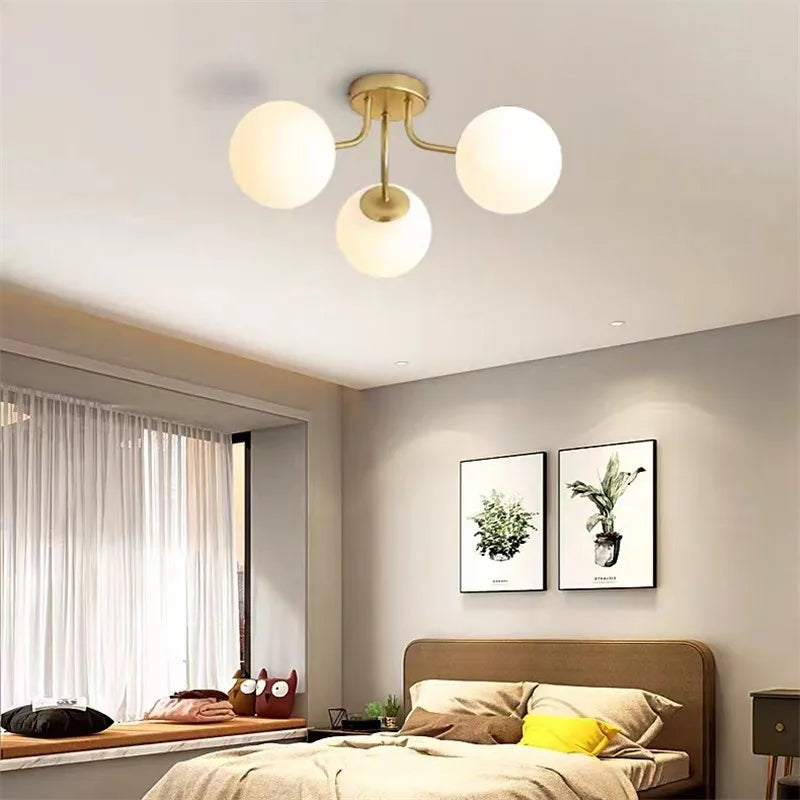 DecorBites™ Glass Bubble LED Ceiling Light for Living Room Kitchen Bedroom