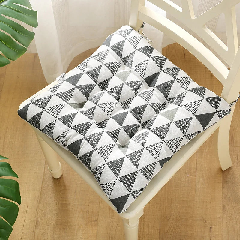 Decobites Square Cotton Upholstery Chair Cushion for Office, Home, Car, Garden, or Lounge