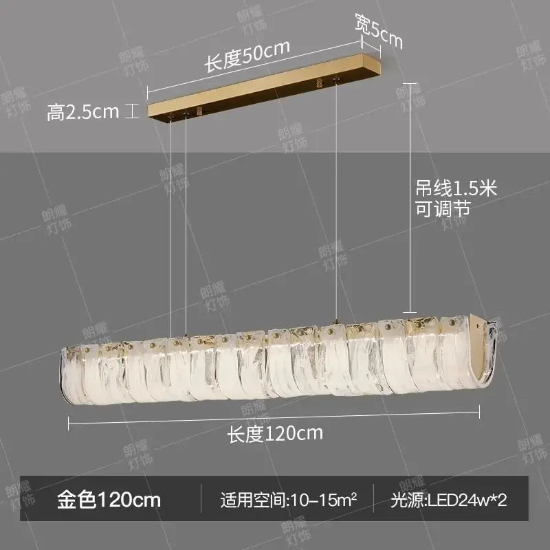 DecorBites™ Cloud Glass Chandelier: Luxury Minimalist Copper Light for One Character Restaurant