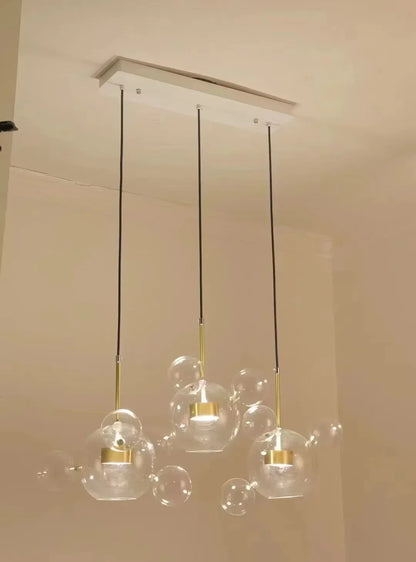DecorBites™ LED Glass Ball Chandelier Pendant Lights for Living & Dining Room