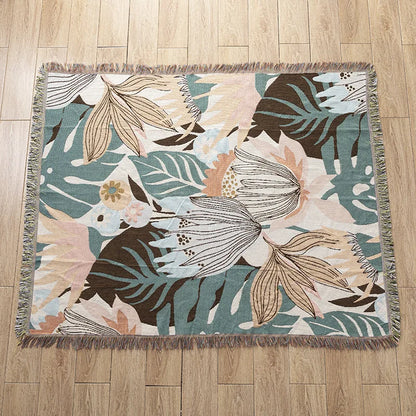 DecorBites™ Knitted Tapestry Sofa Blanket - Light Luxury Decorative Blanket for Living Room, Nap Bedspread, Picnic, Camping Mat