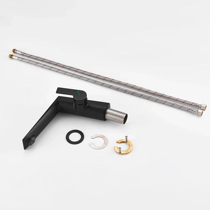 صنبور حوض الحمام DecorBites™ الأسود بمقبض واحد وخلاط حوض الحمام