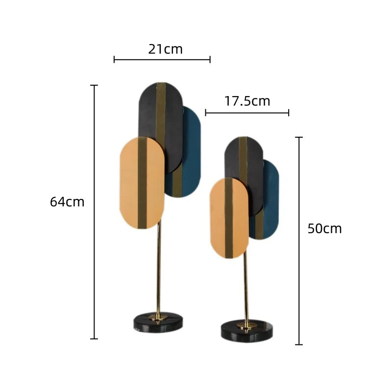 Decorbites™ Geometrische Ellipse Metallskulptur - Bunte Wohnungsdekoration Figur