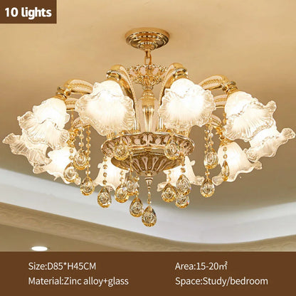 DecorBites™ Crystal Ceiling Chandelier: Nordic Modern Luxury for Living Room, Hotel, Lobby.