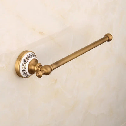 DecorBites™ Bronze Bathroom Hardware Set - Shelf, Towel Rack, Toilet Brush Holder, Soap Dish