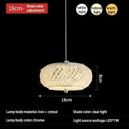 DecorBites™ Crystal Chandelier Chrome Light LED Ceiling Lights for Modern Luxury Décor