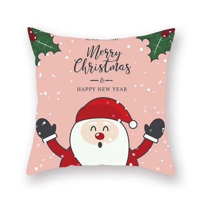 DecorBites™ Christmas Santa Elk Pillowcase 45x45cm for Sofa Chair Decor