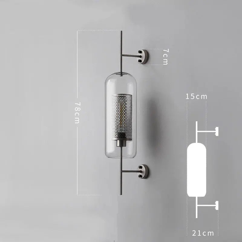 DecorBites™ Industrial Wind Grid Wall Lamp for Living Room, Bedroom, Restaurant, Study, Loft