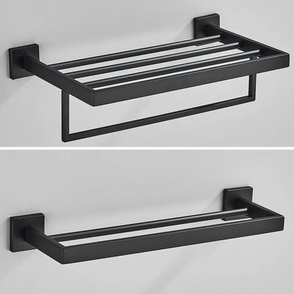 Toallero DecorBites™ negro de 40 cm, acero inoxidable SUS304, moderno, dorado, para montaje en pared