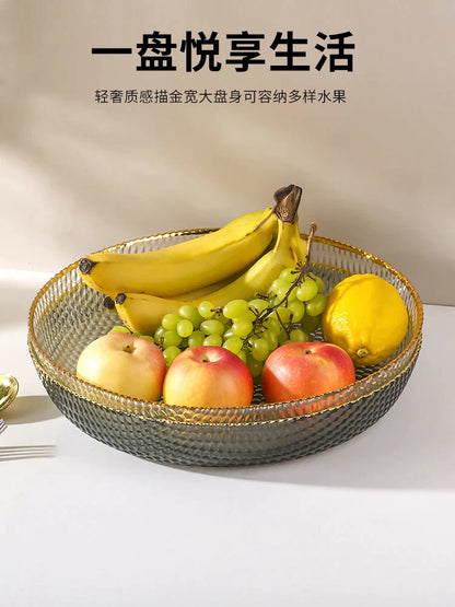 DecorBites™ Glass Fruit Plate and Snack Storage Plate for Living Room