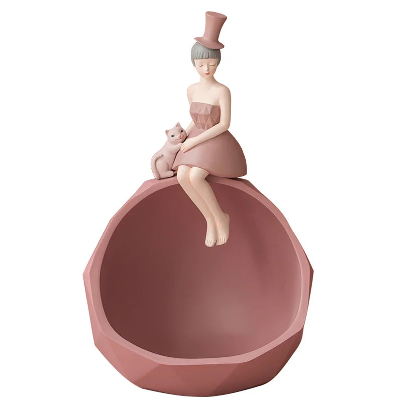 DecorBites™ Elegant Woman Bust Sculpture Tray | Modern Home Decor Living Room Decorations