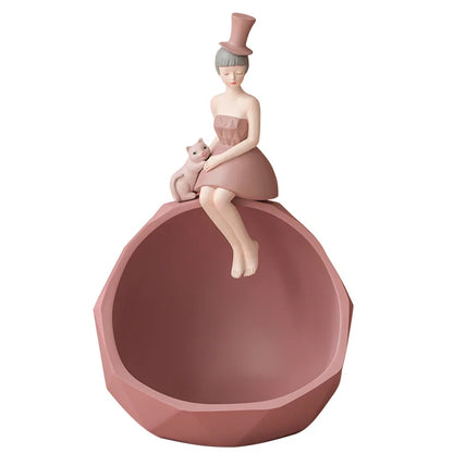 DecorBites™ Elegant Woman Bust Sculpture Tray | Modern Home Decor Living Room Decorations