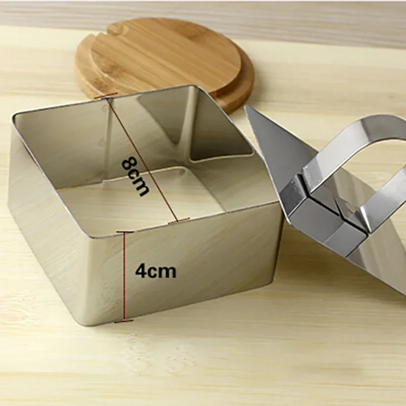 قالب خبز DecorBites™ 430 من الفولاذ المقاوم للصدأ للسلطات والحلويات والكعك الصغير