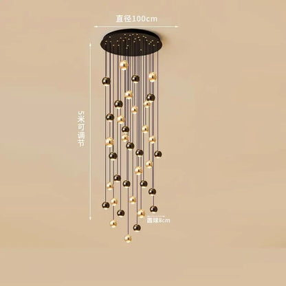 DecorBites™ Gold Ball Crystal Chandelier | Modern Art Decor Lighting Fixture