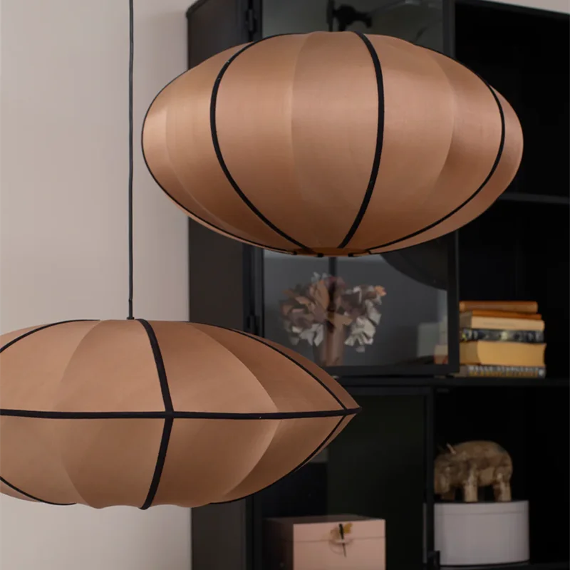 DecorBites™ Danish Pendant Light Minimalist Lantern Ufo Lampshade Rustic Fabric Lamp