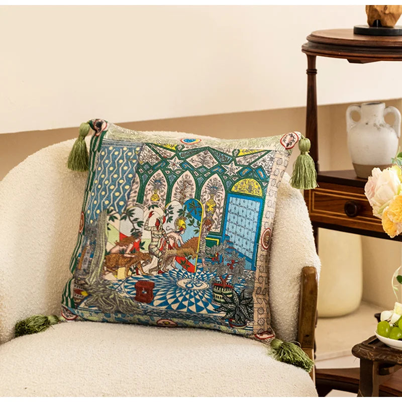 DecorBites™ Elephant Jungle Paradise Throw Pillow Cover