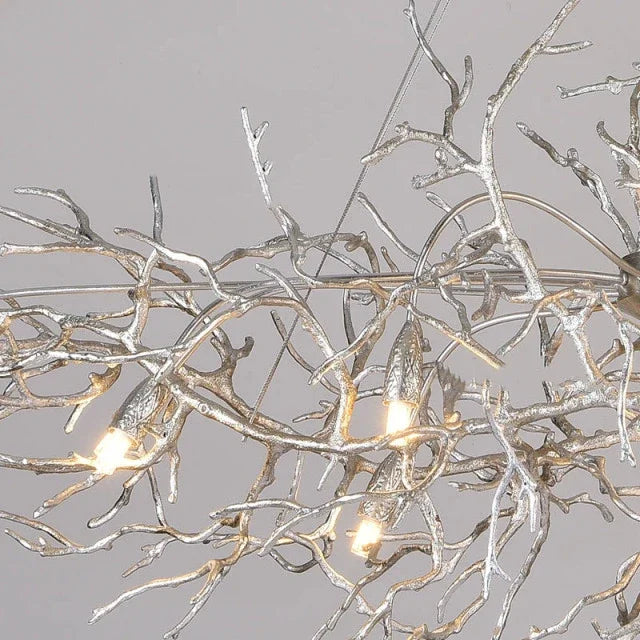 Lámpara de Suspensión de Cobre de Lujo de Araña de Cristal de Rama LED™ Decorbites