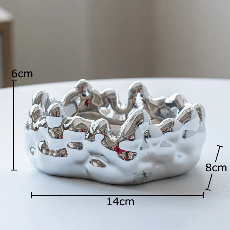 "Cenicero DecorBites™ de cerámica con forma de burbujas para accesorios de fumadores en el hogar y la oficina"