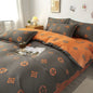 Decobites Lattice Plant Geometric Pattern Bedding Set with Sheet Pillows