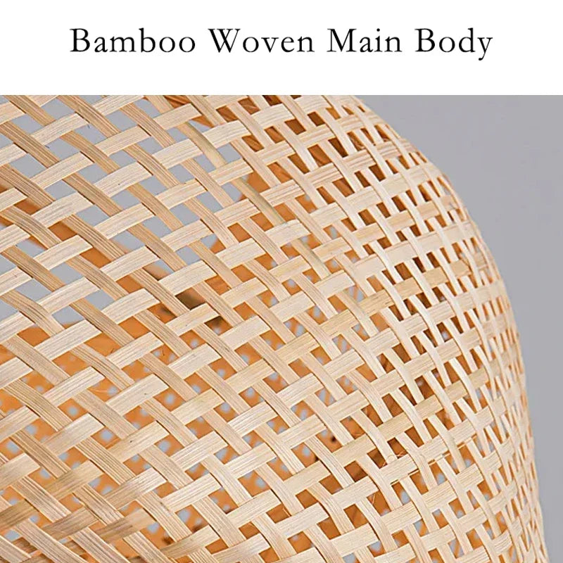 Handwoven Bamboo Lantern Pendant Light 30cm