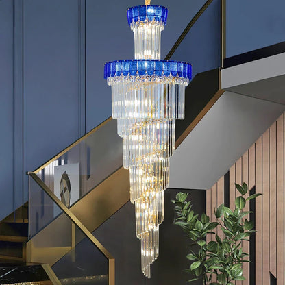 DecorBites™ Crystal Chandelier: Elegant Villa Living Room Lighting