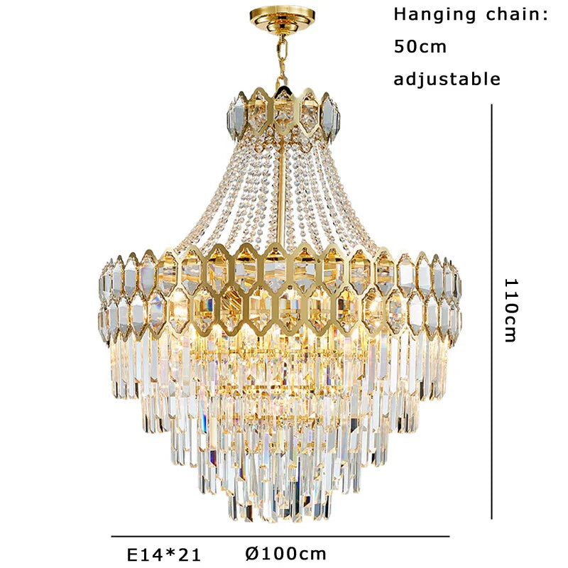 DecorBites™ Deluxe Crystal LED Pendant Lamp - Elegant Home Decor Lighting